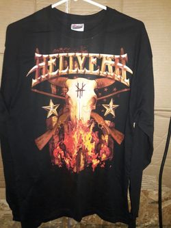 Hellreah long sleve T-SHIRT new no tags size L never worn