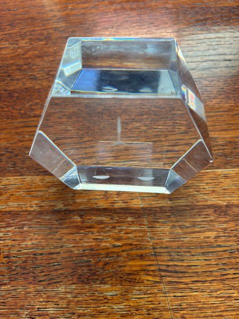 Crystal Paperweight - Scales Of Justice 