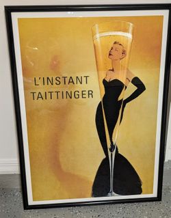 80's Framed print for the "L'Instant Taittinger" advertising campaign