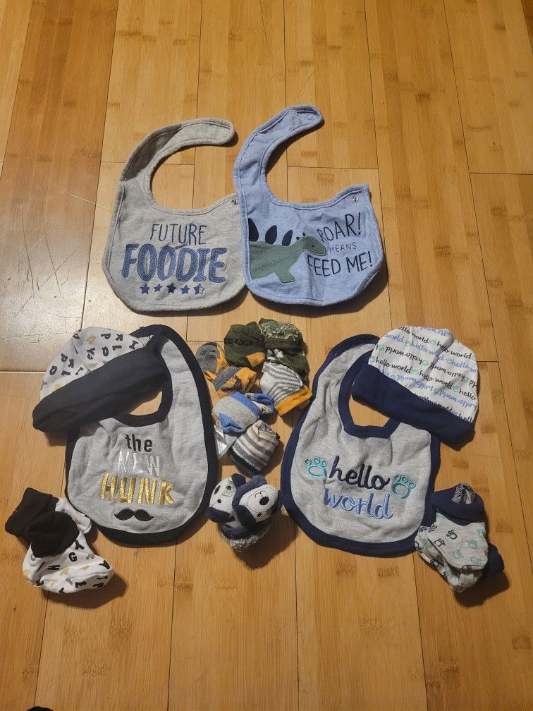 Boys Bibs, Booties And Socks