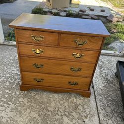 Wooden 5 Drawer Side Table Resembles Pennsylvania House If Ethan Allen Style