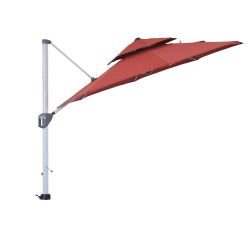 11 ft Octagon Cantilever Patio Umbrella, Red, Beige, Gray, Navy Blue