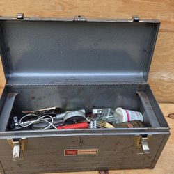 Sears Craftsman Toolbox w/ Assorted Tools – Vintage Metal