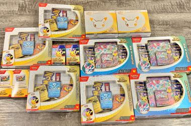 Pokémon 30th celebrations Lot etbs, bundles, ex boxes, & poster collection