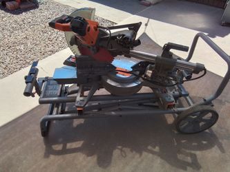 Ridgid 12" Dual Bevel Miter Saw Plus Ridgid Portable Work Station