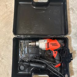 BLACK+DECKER 1/2” Hammer Drill – With Case – Works Great
