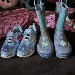 Girls Rain Bot Frozen Tennis Nuevos Size 11/12