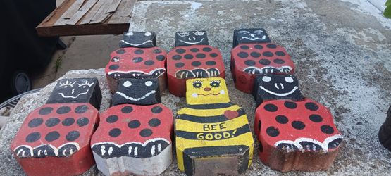 Pavers brick yard art