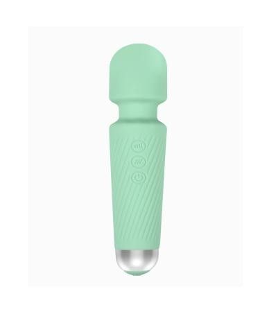 Upgraded Mini Wand Massager for Back, Waterproof Handheld Cordless Electric Back Wand Massager for Neck Shoulder Back Body Massage, Green(6 * 1.5inch)