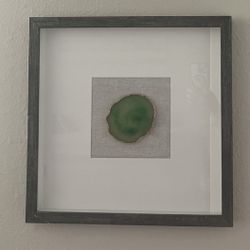 Green Agate Shadow Box Wall Art – 16” x 16”