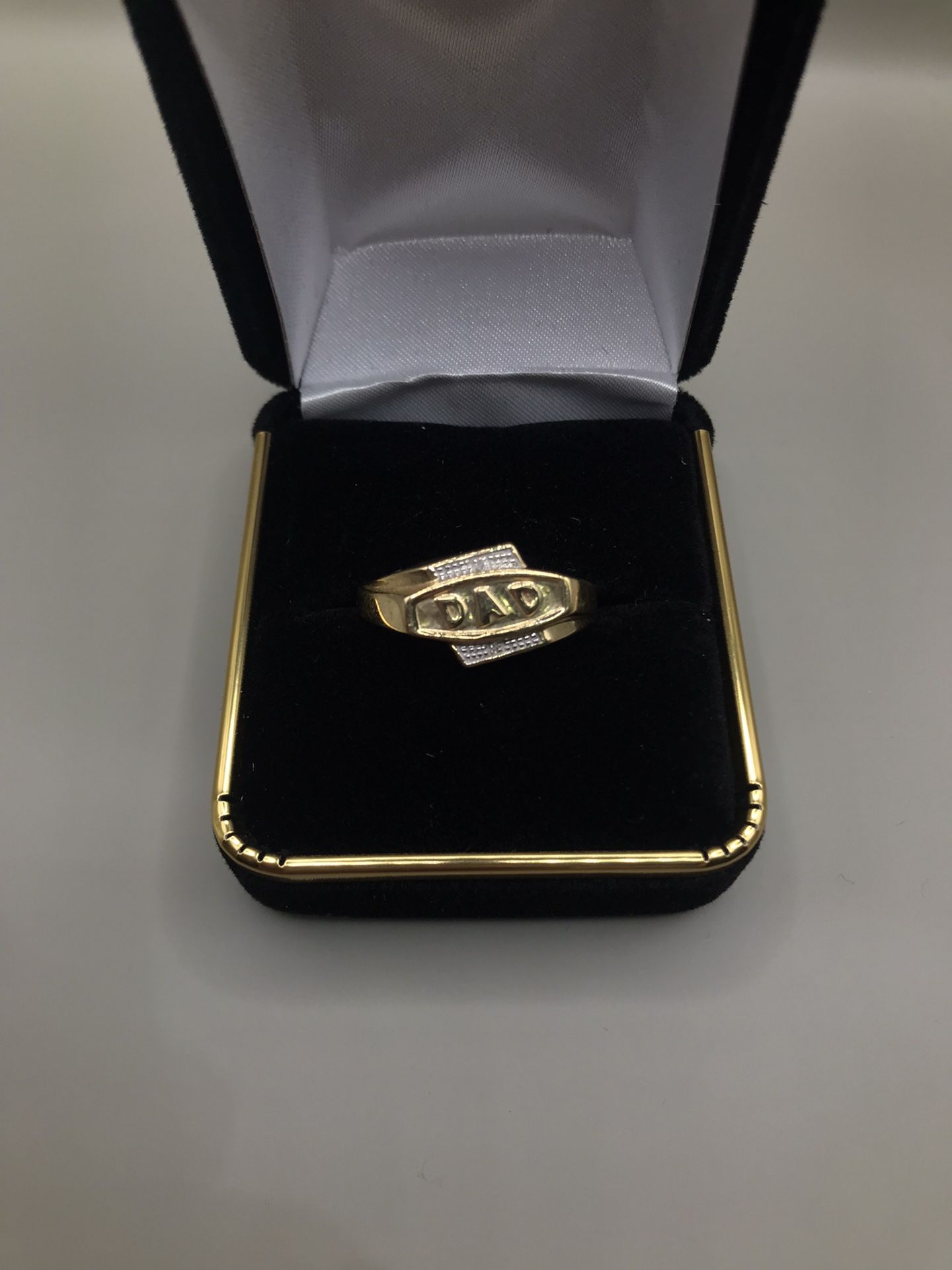 10K Gold Dad Ring with .05 CT Diamond – Timeless Tribute