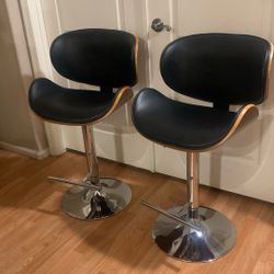 Adjustable Black Barstools Mcm