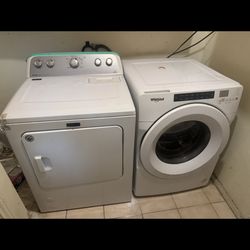 Whirlpool Washer And Dryer White  , Many Settings