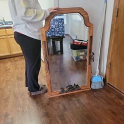 Beautiful Large Mirror Wooden Frame Candle Holder