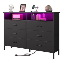 6 Drawer Dresser With Fabric Drawers 