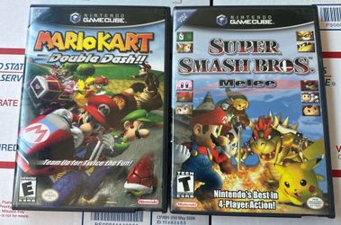 Mario Kart Double Dash & Super Smash Bros Melee☆Nintendo GameCube Both Play 100%