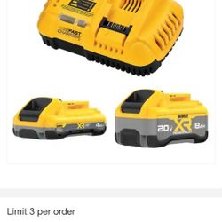 Dewalt Powerstock Batteries With Fast Charger 