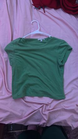 Green crop top