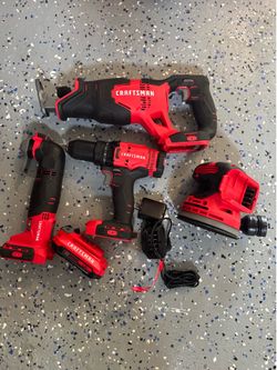 Craftsman 20 volt 4- tool set with 2AH battery and charger BRAND NEW