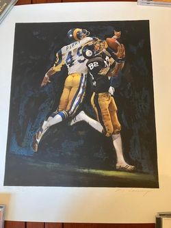 Super Bowl XIV signed lithographpo