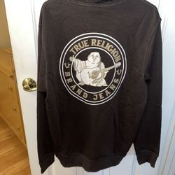 True Religion Jacket with Hoodie Size X-Large Brown/Tan