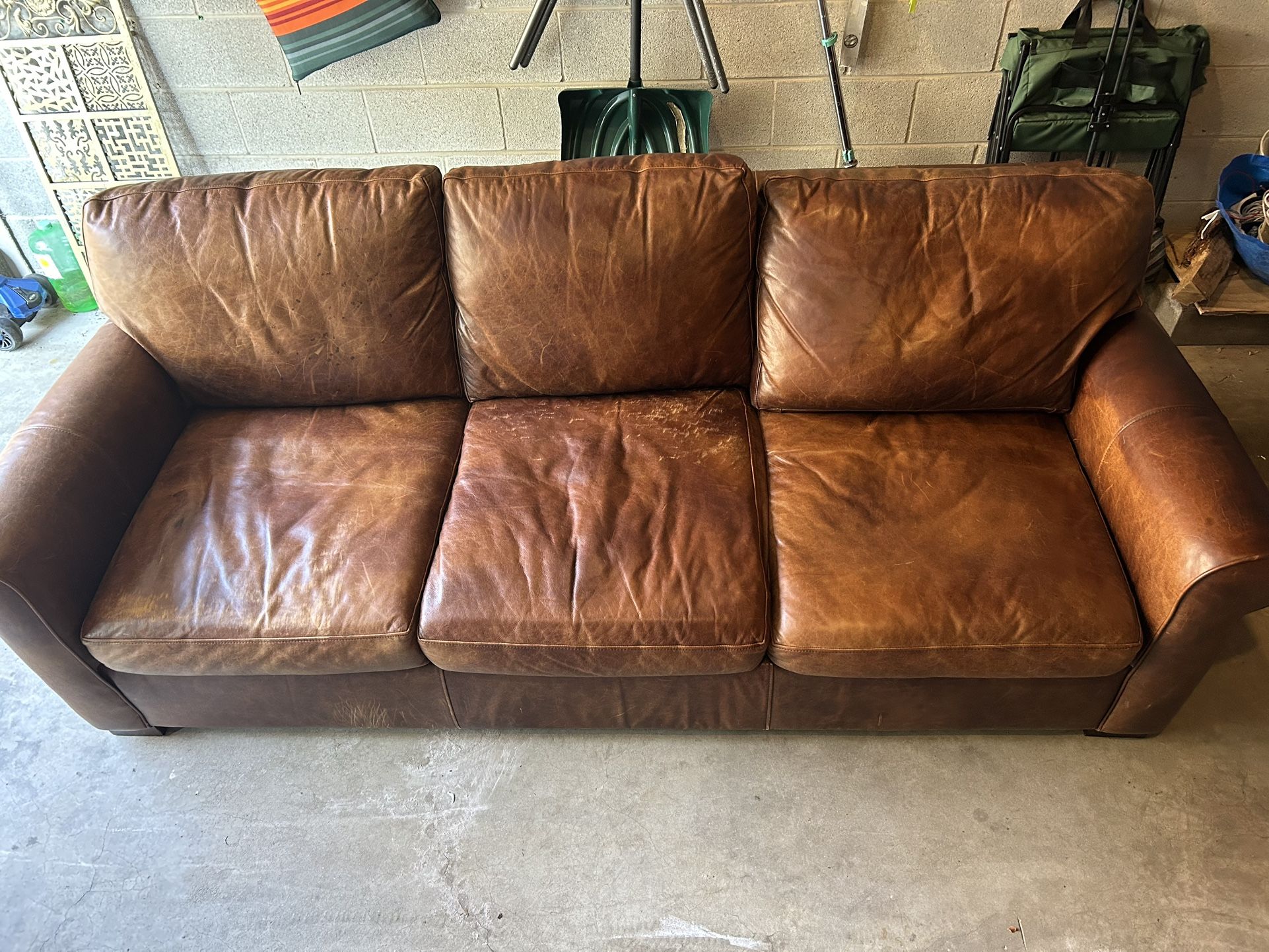Genuine Leather Couch
