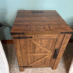 Two End Tables/Cabinets (wood)