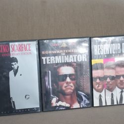DVDs - Scarface, The Terminator & Reservoir Dogs