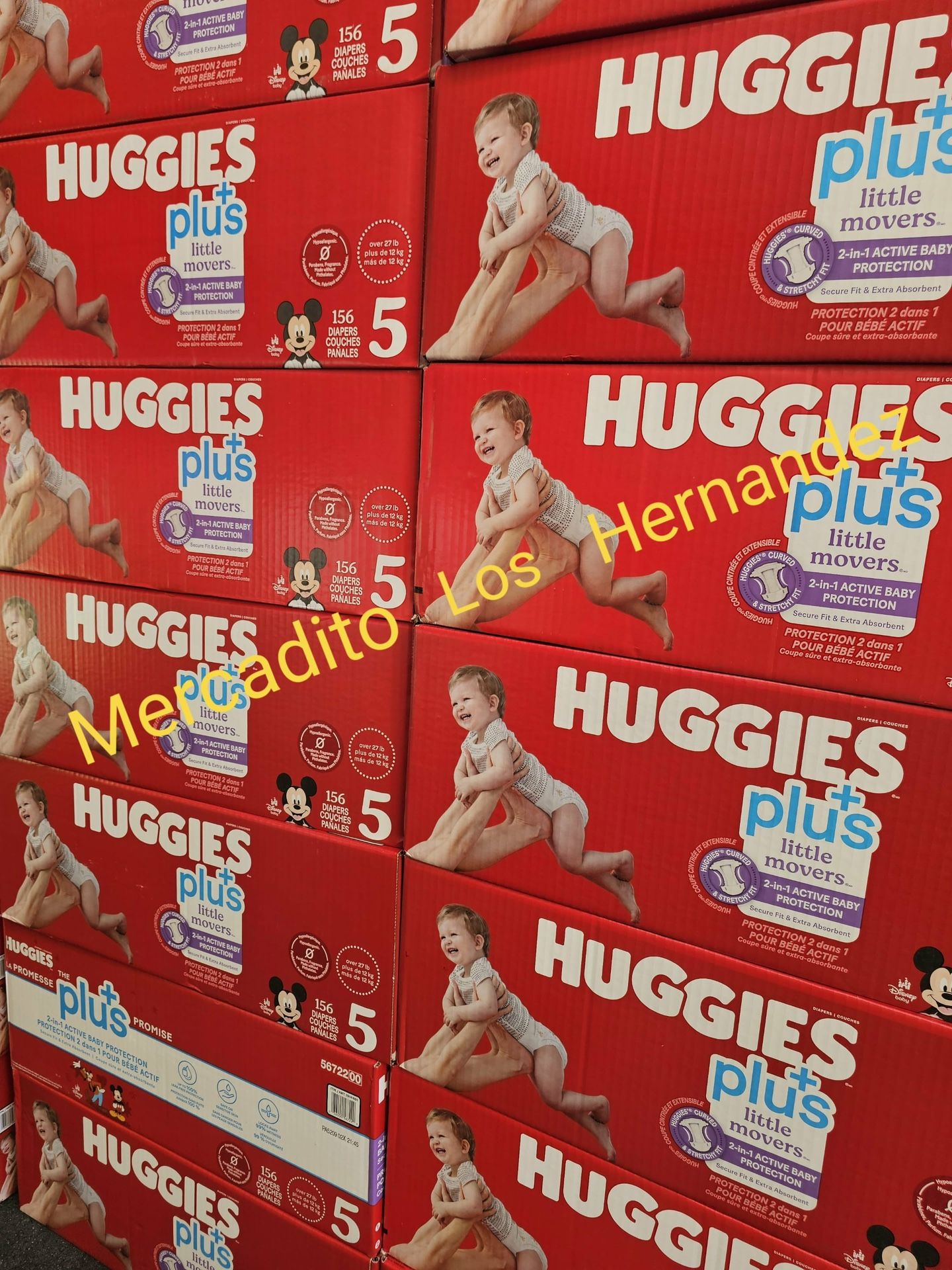 Huggies Little Movers Size 5 - 156 Diapers Pañales/ Firm price