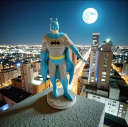 1988 DC Comics Presents 3.75" Batman Static PVC Figure W/ Base Applause Company. This is a vintage 1988 DC Comics Presents Batman PVC figure produced 