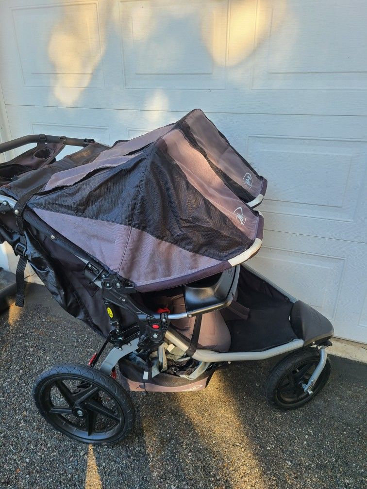 BOB Dualie Double jogging Stroller WITH EXTRAS
