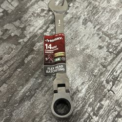 Husky 14mm Metric Ratcheting Combination Wrench Rust Resistant Hand Tool