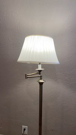 Brass Swing Arm Floor Lamp