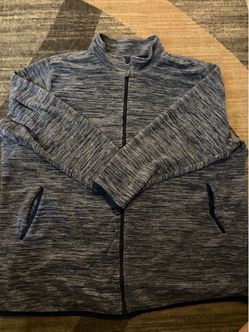Women’s Size 3X (26-28) Blue Marled Full-Zip Fleece Jacket