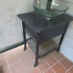 Sink With Glass Basin 30x26 Inches 