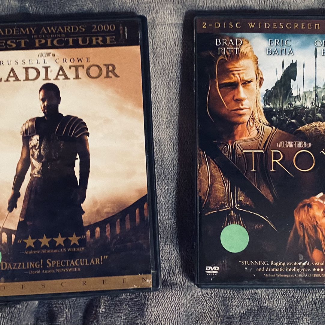 2 DISC EPIC DVD MOVIE SET: Includes Troy 2 Disc Special Edition & Gladiator Academy Award Winner Best Picture