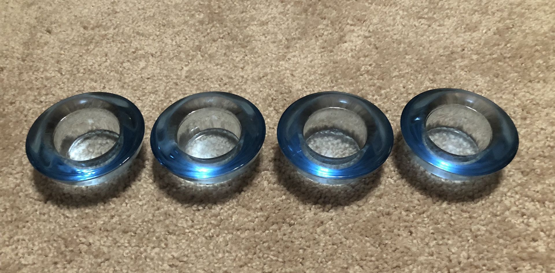 10 IKEA Blue Glass Votives