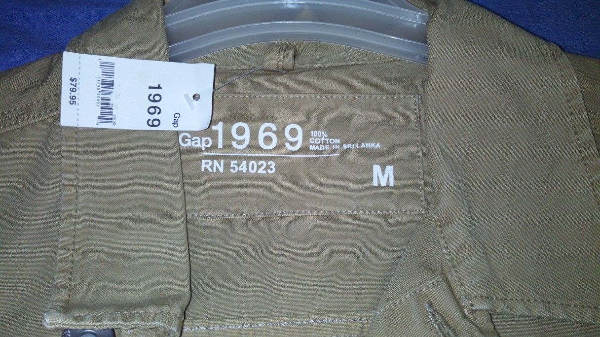 Gap Brown Kaki Jacket Men Medium Size - NEW (Never Used)