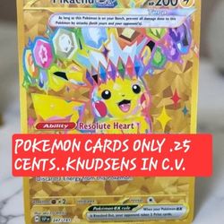 LAST CHANCE ! POKEMOM CARDS ONLY .25 CENTS  KNUDSENS ICE CREAMERY IN CASTRO VALLEY..HURRY