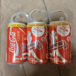 91 Braves Unopened Coke Cans 