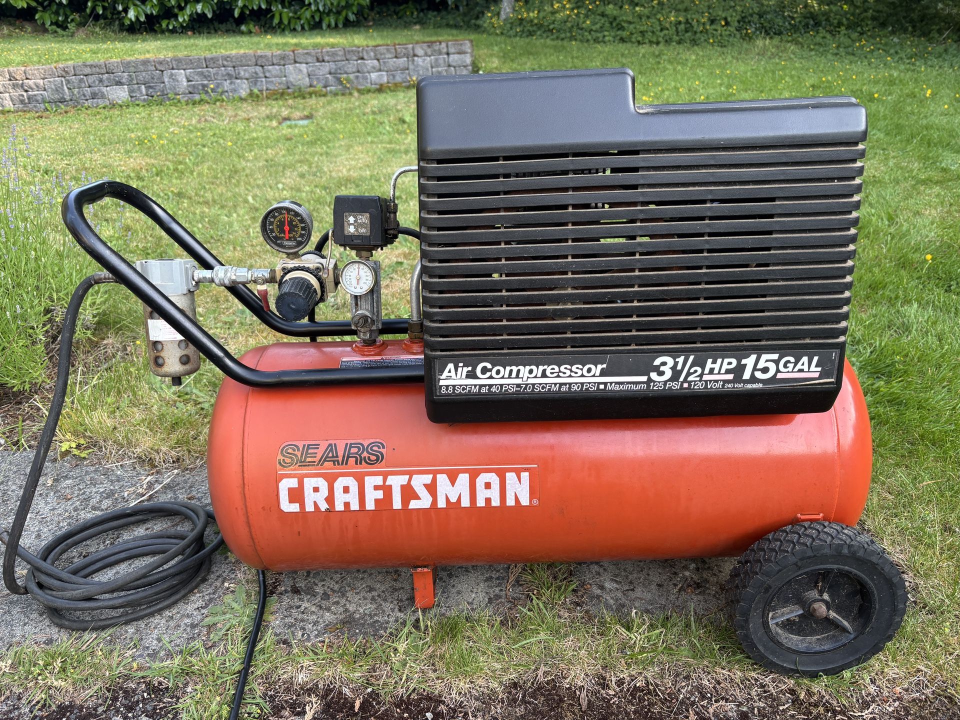Air Compressor 15 Gallon 3 1/2 Hp Craftsman