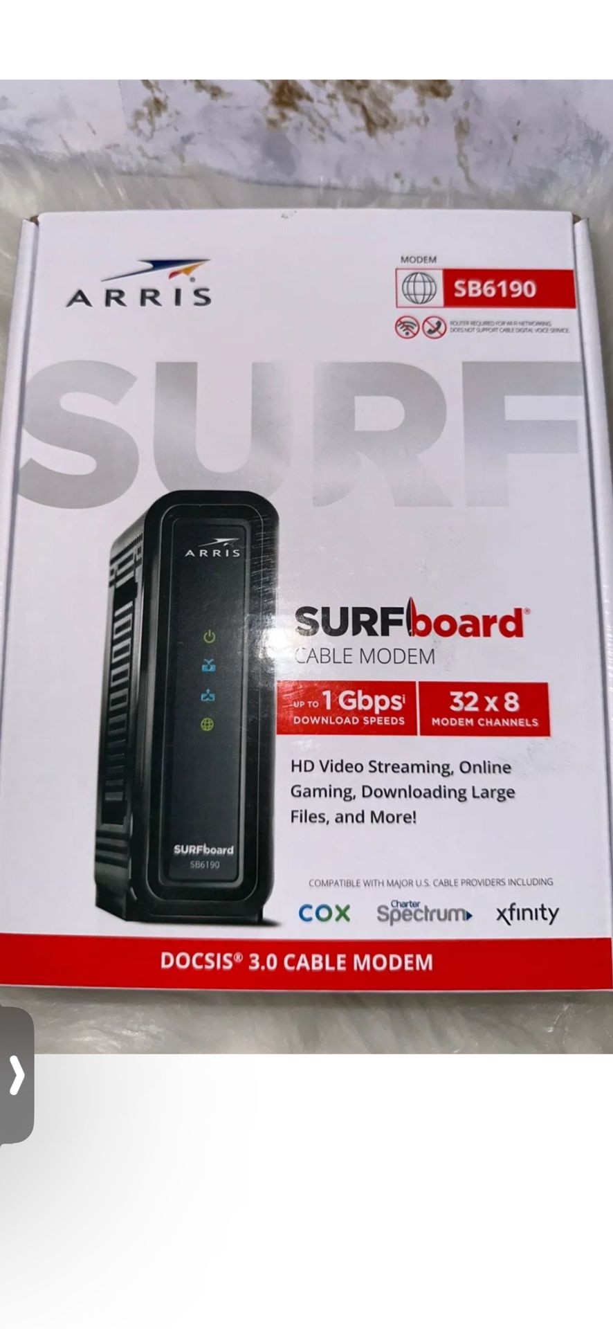 This ARRIS SURFboard SB6190 is a high-performance Wi-Fi hotspot