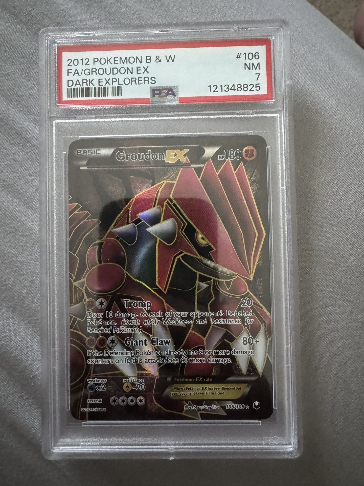 PSA 7 Groudon Ex Full Art