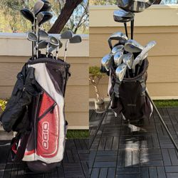 Knight Electra Golf Club Set Men’s RH Standard 13pc Iron 3-9,PW,SW,Putter,Driver(1) Woods 3,5 &Bag+Rain Cover
