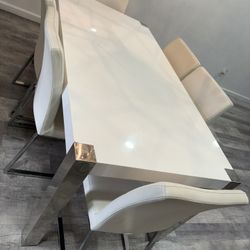 Beautiful White Dinner Table