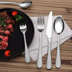 Posh Silverware Set Perfect for Special Occasions or Everyday Use - 20 Pcs!