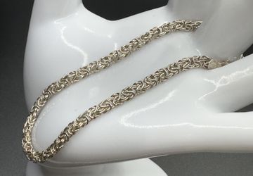 High-Quality Sterling Silver Byzantine Bracelet
