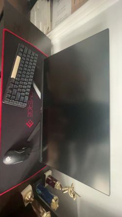 gaming monitor, keyboard, mouse n mouse pad