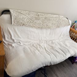 Couch with Wooden Arms