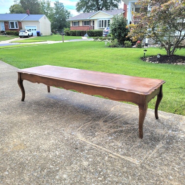 PROJECT: Vintage French Provincial Solid Maple Coffee Table by Bassett Furniture